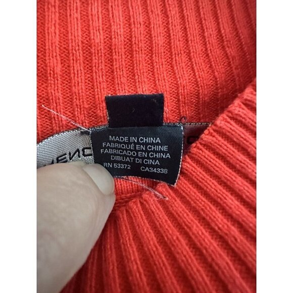 French Connection Women's Oversized Knit Blouse 100% Cotton Cutout S/S Christmas - Picture 8 of 9